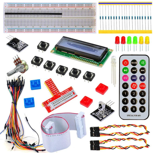 Kit de démarrage Arduino Raspberry Pi avec télécommande LCD 1602 blanche