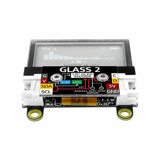 M5Stack Glass 2 Unit w/ 1.51inch Transparent OLED - OpenELAB