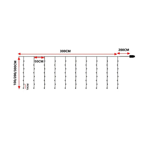 Guirlande lumineuse à rideau LED