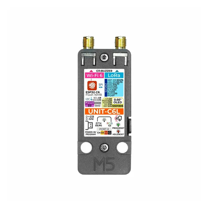 M5Stack C6L Unit for Meshtastic (SX1262, ESP32-C6)