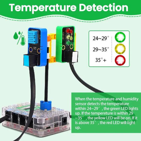 Kit de mini estación meteorológica de bloques de construcción electrónicos Kidsbits STEM