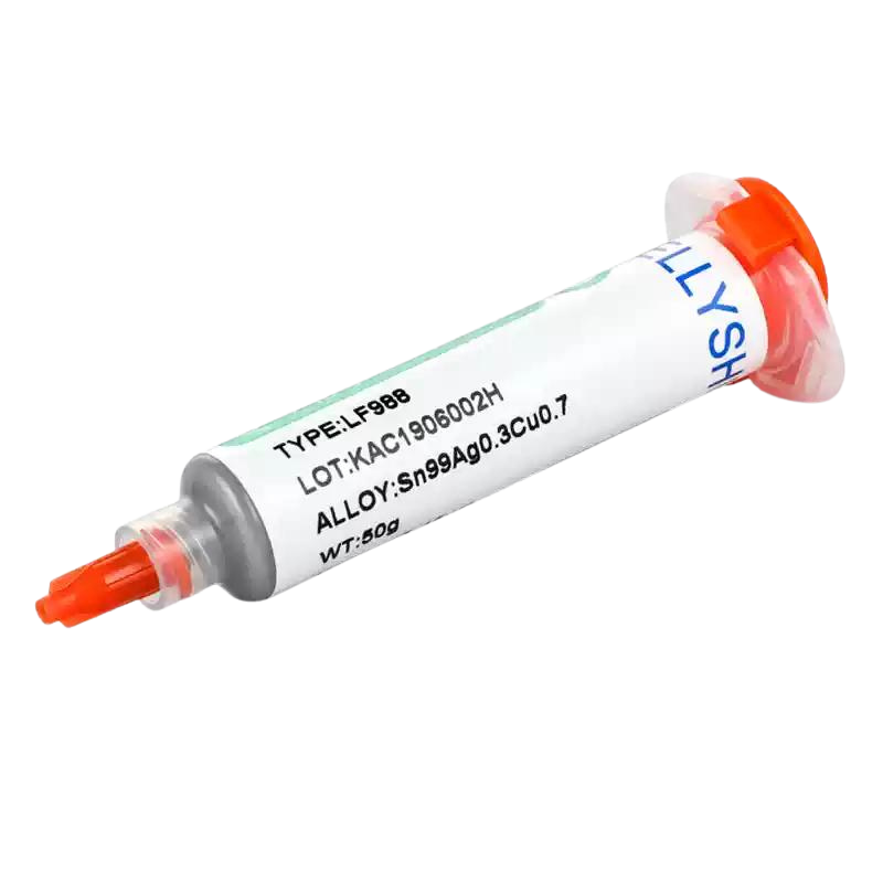 217° Solder Paste Syringe Flux for Soldering SMD BGA IC PCB Needle Tube Tin Solder Paste, Pusher/needle feed, Lead-free high temperature solder paste