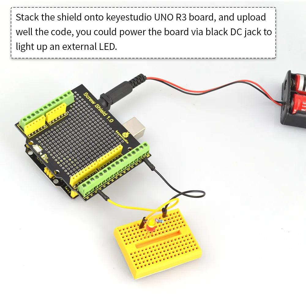 Keyestudio Proto Screw Shield Assemble Bindingpost Proto Shield - OpenELAB