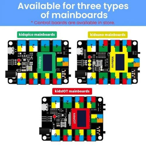 Kit de iniciación programable con ventilador inteligente de bloques de construcción electrónicos Kidsbits STEM