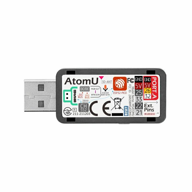 M5Stack AtomU ESP32 Development Kit with USB-A - OpenELAB