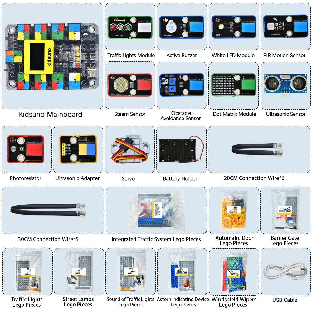 Kidsbits Intelligent Traffic System-kompatibles Lego-Serie-Bausatz