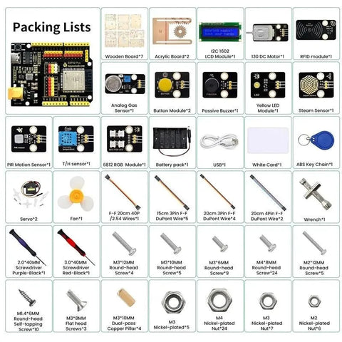 IOT Smart Home ESP32 Starter Kit for Electronic DIY STEM - OpenELAB