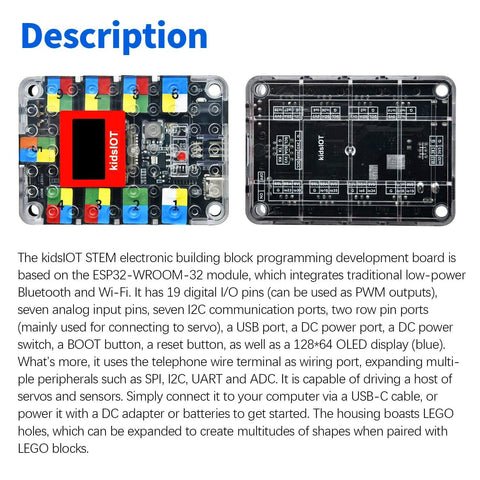 Kit de granja inteligente Kidsbits STEM Education compatible con Lego para Arduino