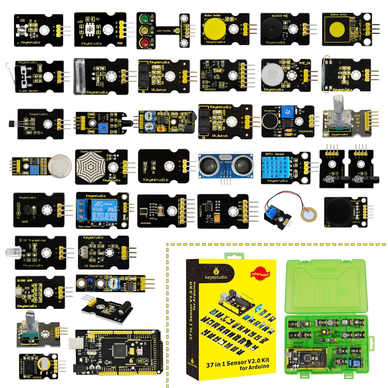 Keyestudio 37 in 1 Box Sensor Kit V2.0 Mega Controller Board - OpenELAB