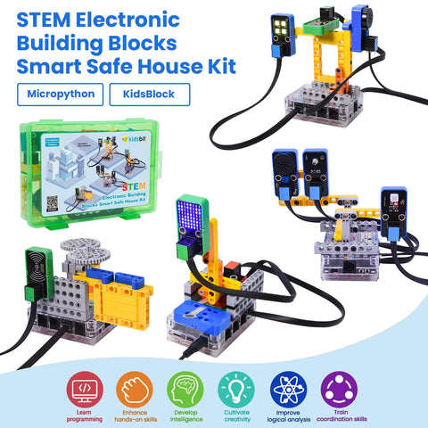 Kidsbits STEM Electronic Building Blocks Smart Safe House Sensor Starter Kit