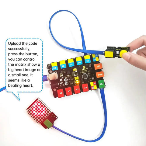 AFFICHEUR À MATRICE DE POINTS LED 8*8 IIC I2C RJ11 FACILE À BRANCHER - OpenELAB