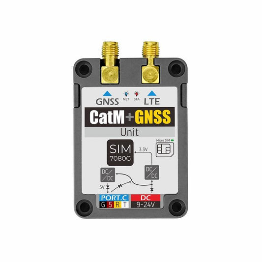 SIM7080G CAT-M/NB-IoT+GNSS Unit with Telec Antenna