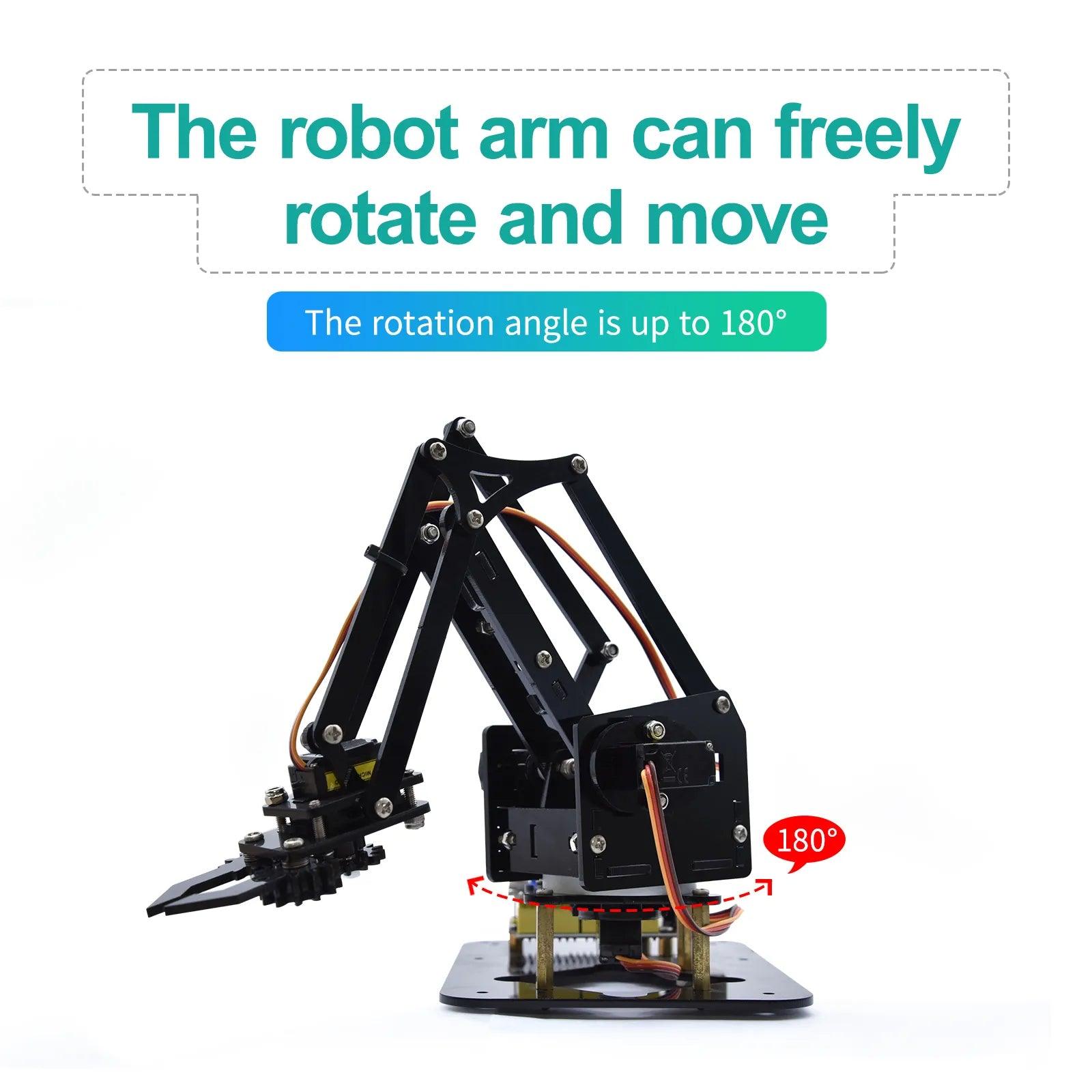 Keyestudio 4DOF Acrylic Toys Robot Mechanical Arm Claw Kit - OpenELAB