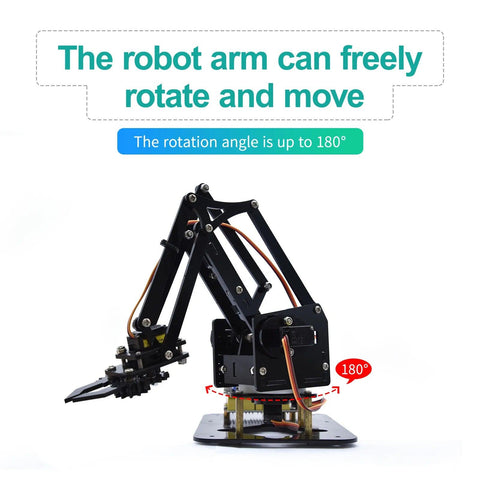 Keyestudio 4DOF Acrylic Toys Robot Mechanical Arm Claw Kit - OpenELAB