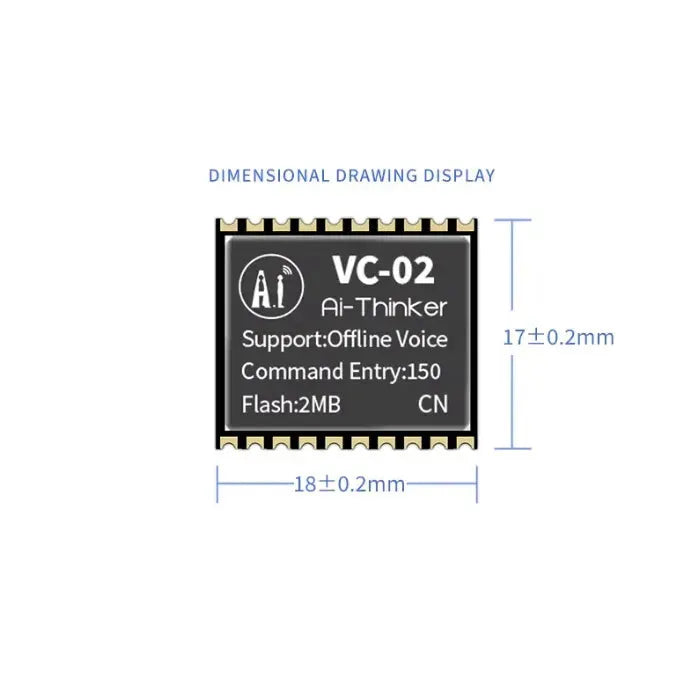 Offline Voice Based Module Ai-Thinker VC-02 Intelligent Offline Voice Module – OpenELAB Technology ...