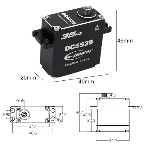 E-POWERRC 35kg Servo Steel Gear - OpenELAB