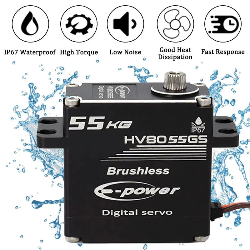 E-POWERRC 55kg Brushless HV Servo - OpenELAB