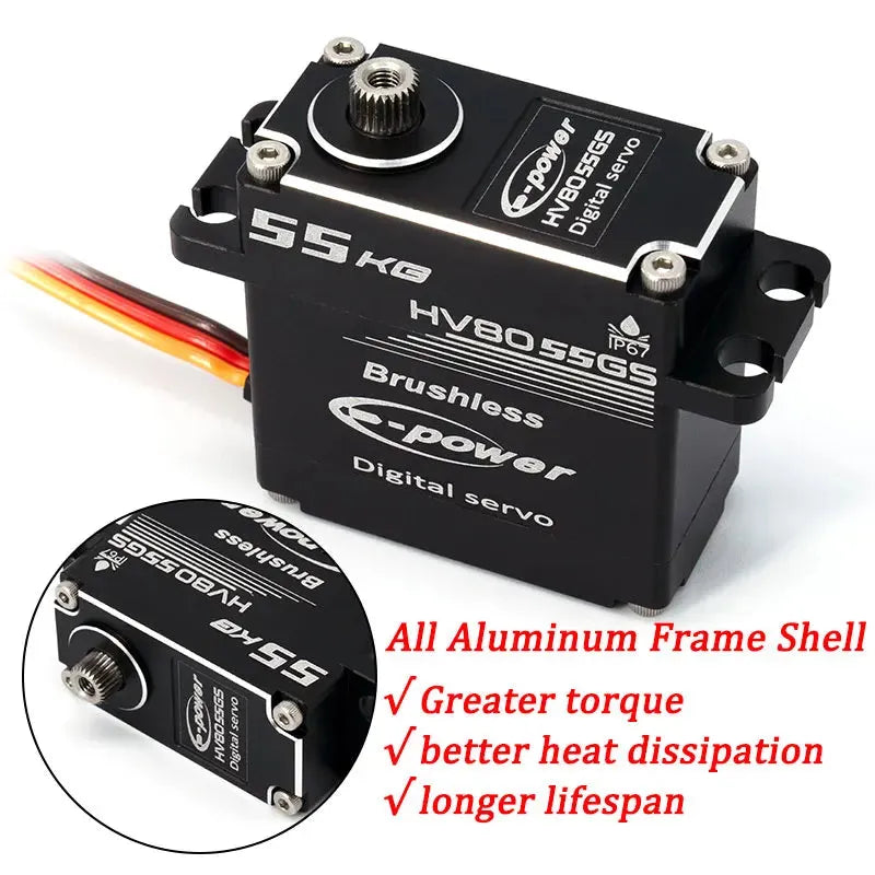 E-POWERRC 55kg Brushless HV Servo - OpenELAB