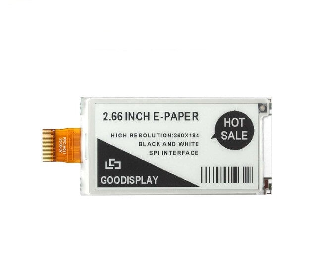 E-Paper Display Arduino 2.66-inch Fast Update 1.5s E-Ink Screen-03