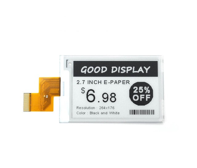 E-Paper Display Arduino 2.7 inch-03