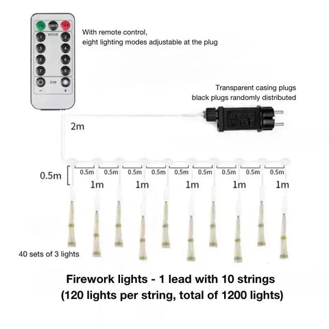 Guirlande lumineuse LED en forme de pissenlit