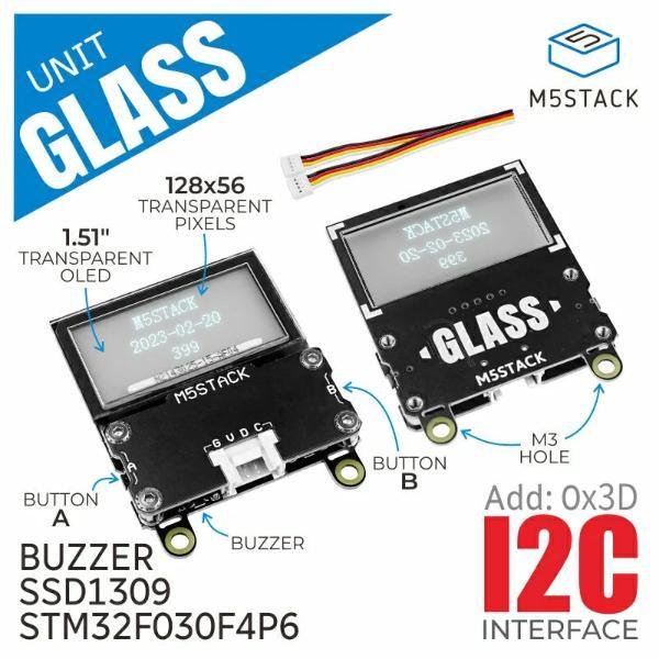 Unidad de vidrio con OLED transparente de 1.51 pulgadas