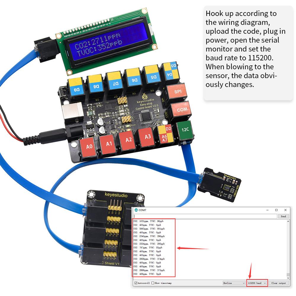 Keyestudio EASY PLUG CCS811 CO2 Air Quality Sensor - OpenELAB