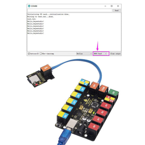 Keyestudio EASY PLUG Micro SD TFT card Read and Write Module - OpenELAB