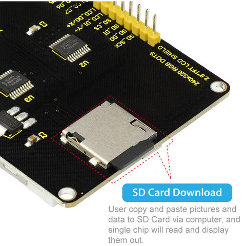 Keyestudio 2.8 inch 240*320 TFT LCD Shield for Arduino UNO R3 - OpenELAB