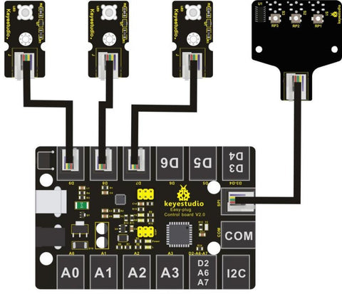 Keyestudio EASY PLUG Robot 3-way Line Tracking Sensor - OpenELAB