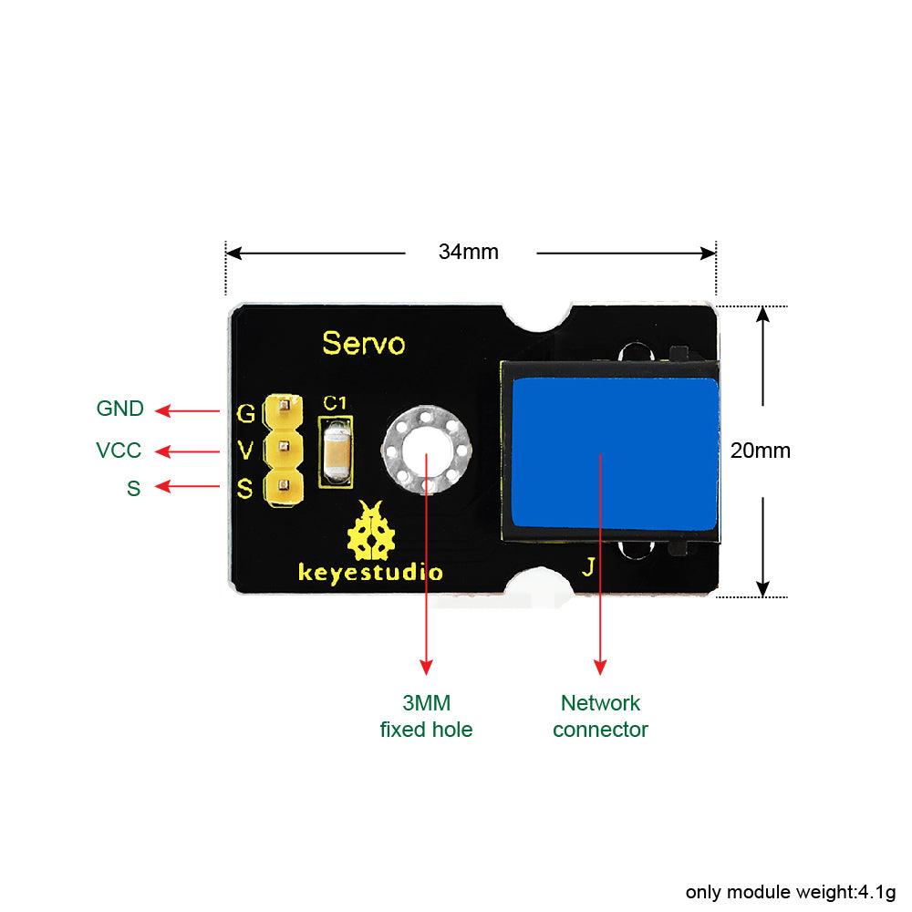 Keyestudio EASY PLUG Servo Module and Micro Servo - OpenELAB