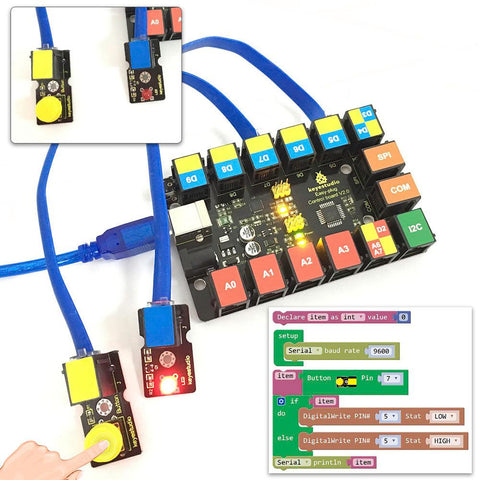 Modulo pulsante digitale EASY PLUG RJ11 - OpenELAB