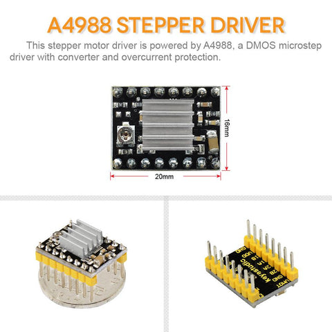 OpenELAB 3 pièces 4988 pilote avec dissipateur de chaleur + câble USB pour arduino CNC