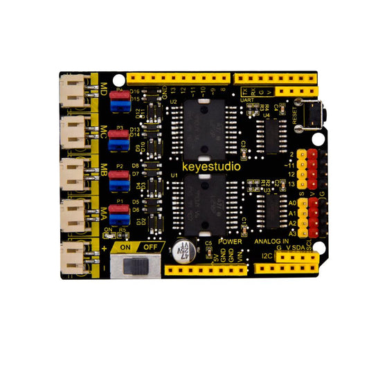 Keyestudio 4 Channel L298P Motor Drives Shield V1.0 for Arduino Robot - OpenELAB