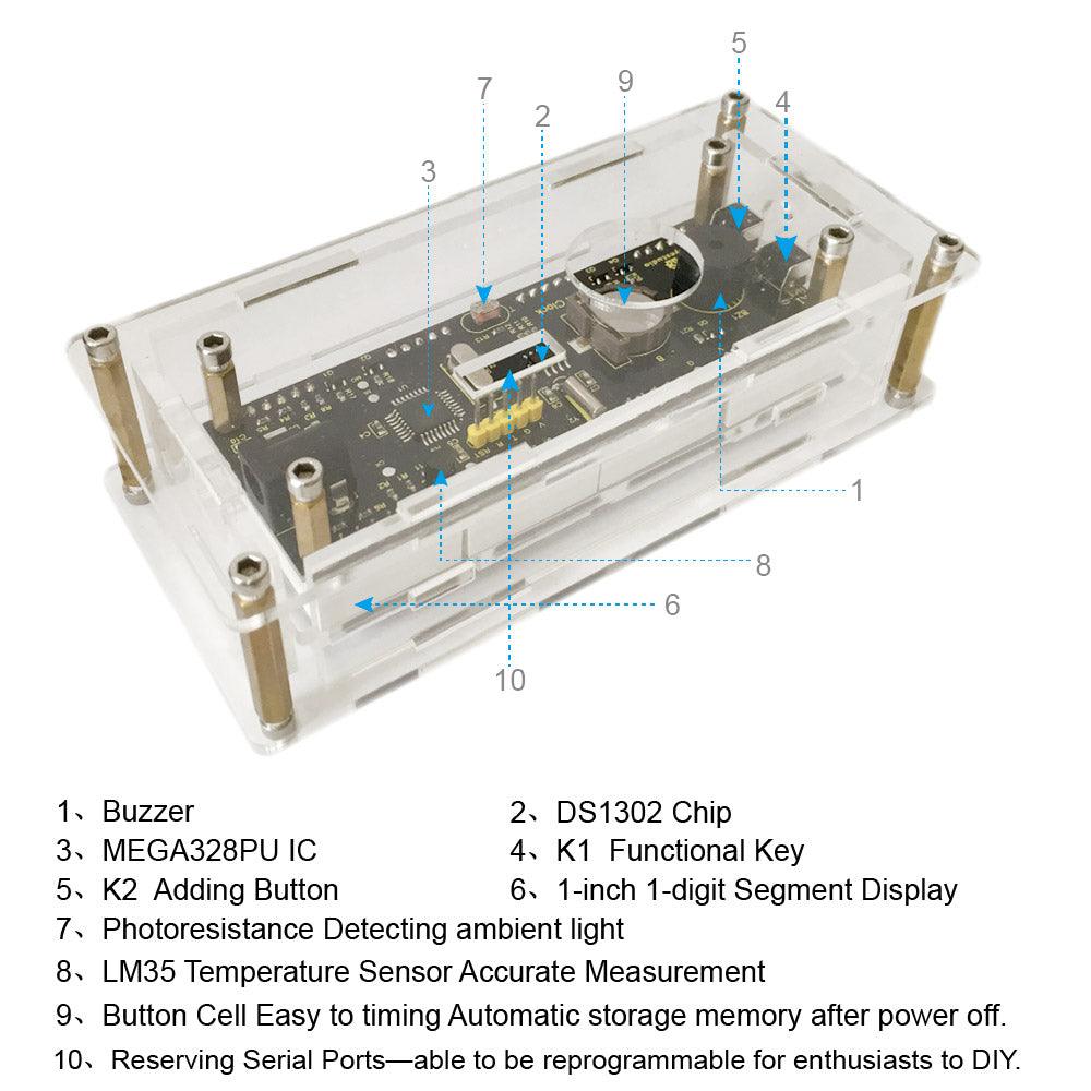 Keyestudio Electronic Smart Clock Kit for Arduino - OpenELAB