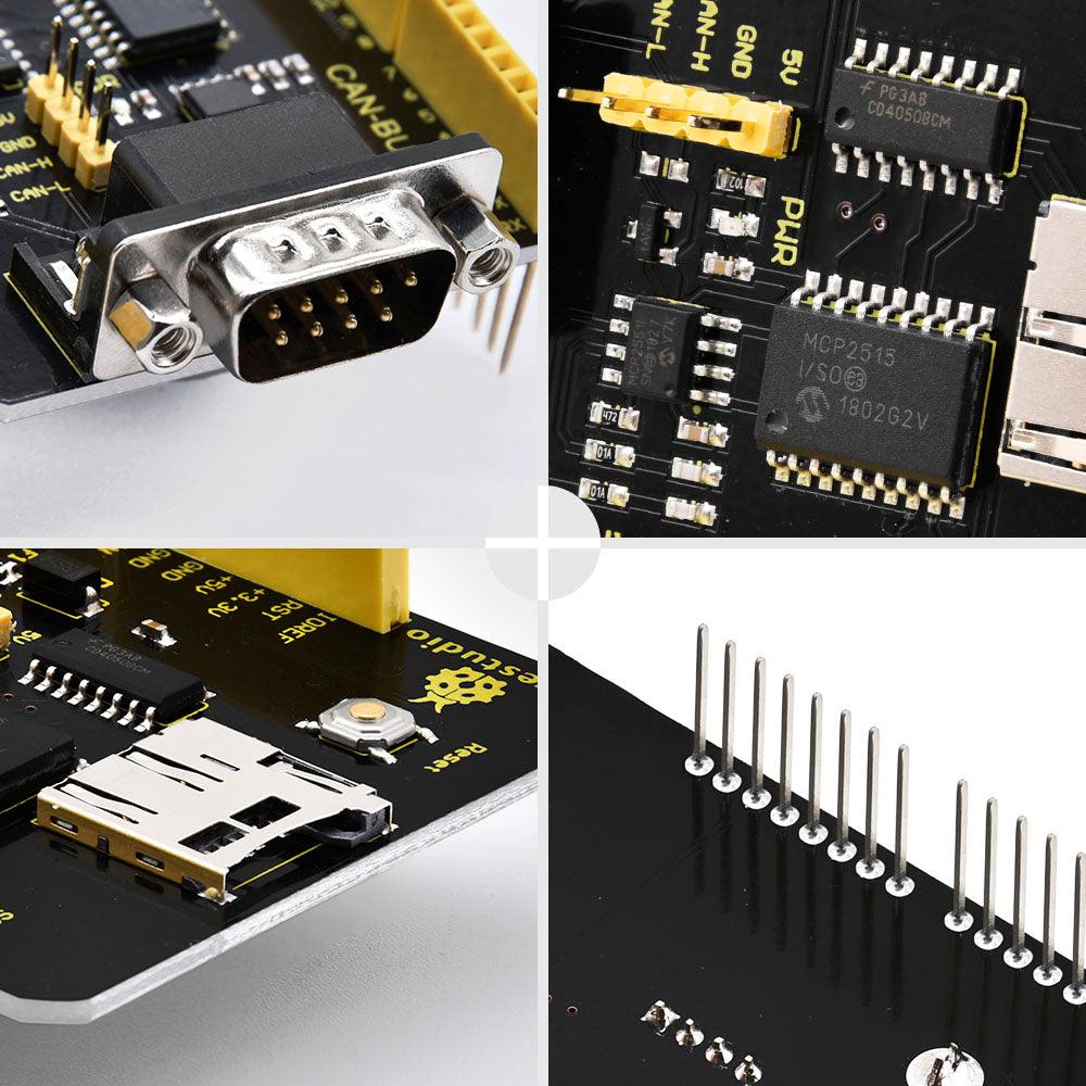 Keyestudio CAN-BUS Shield MCP2515 chip With SD Socket - OpenELAB