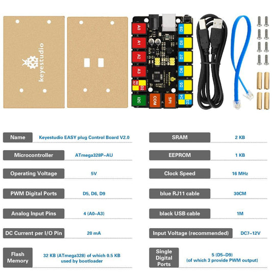 Keyestudio RJ11 EASY Plug Main Control Upgrade Board V2.0 - OpenELAB