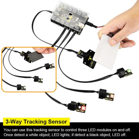 Keyestudio EASY PLUG Robot 3-way Line Tracking Sensor - OpenELAB