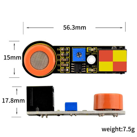 EASY PLUG RJ11 Analog Alcohol Ethanol Sensor - OpenELAB