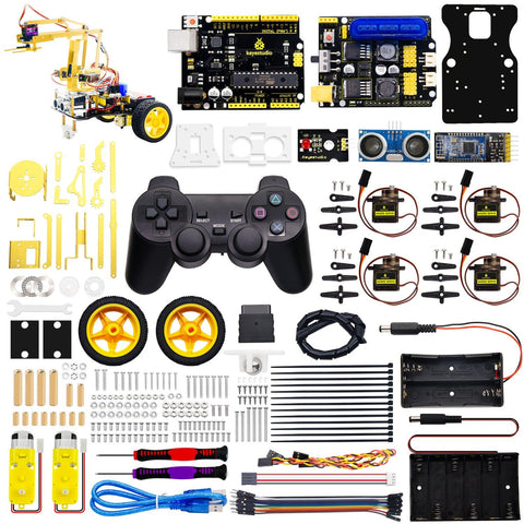 Keyestudio 4DOF Mechanical Arm Robot Car Learning Starter Kit - OpenELAB