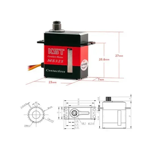 KST MS325 HV Coreless Micro Contactless Magnetic Sensors Servo 5.2Kgf.cm 0.07sec-4