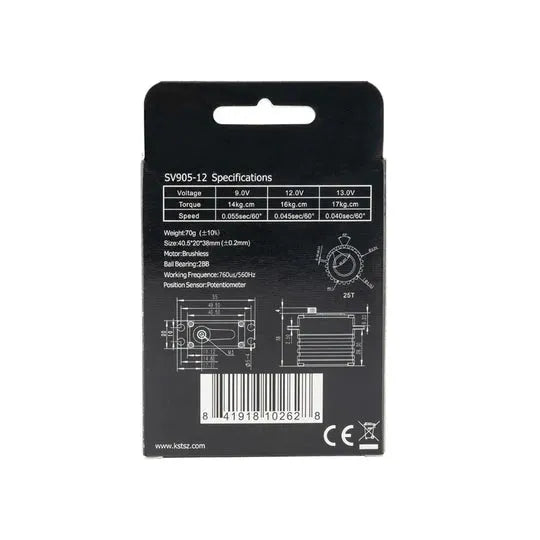 KST SV905-12 HV Brushless Metal Gear 17Kgf.cm 0.04sec Tail Servo-4