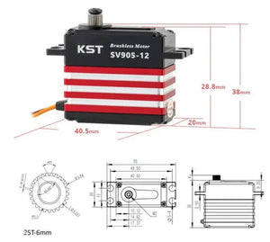 KST SV905-12 HV Brushless Metal Gear 17Kgf.cm 0.04sec Tail Servo-7