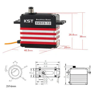 KST SV915-12 HV Brushless Metal Gear 30Kgf.cm 0.07sec Cyclic Servo-7