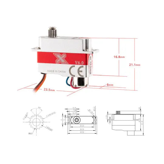KST X08 V6.0 Metal Gear Digital Micro Servo 2.8Kgf.cm 0.09sec-5