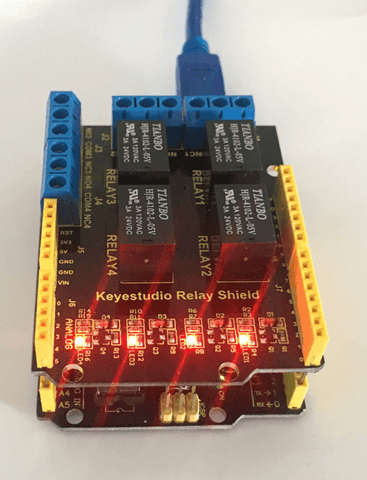 Keyestudio 4 channel 5V Relay Shield module for Arduino UNO R3 - OpenELAB