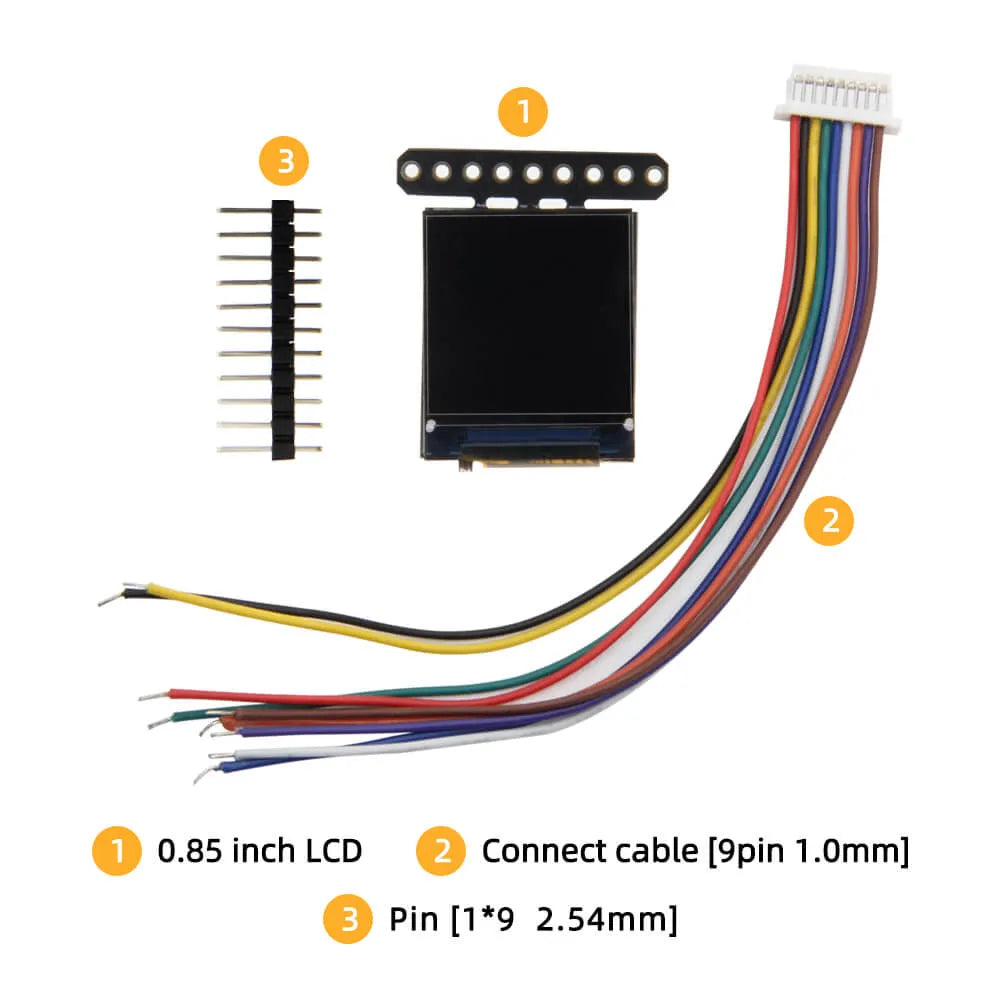 LILYGO T-0.85 Inch LCD Module GC9107 Full Color IPS-5