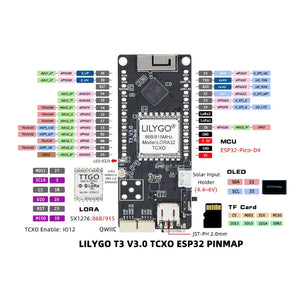 LILYGO T3 V3.0 TCXO ESP32 LoRa SX1276 OLED TF Card 868/915MHz Board-8