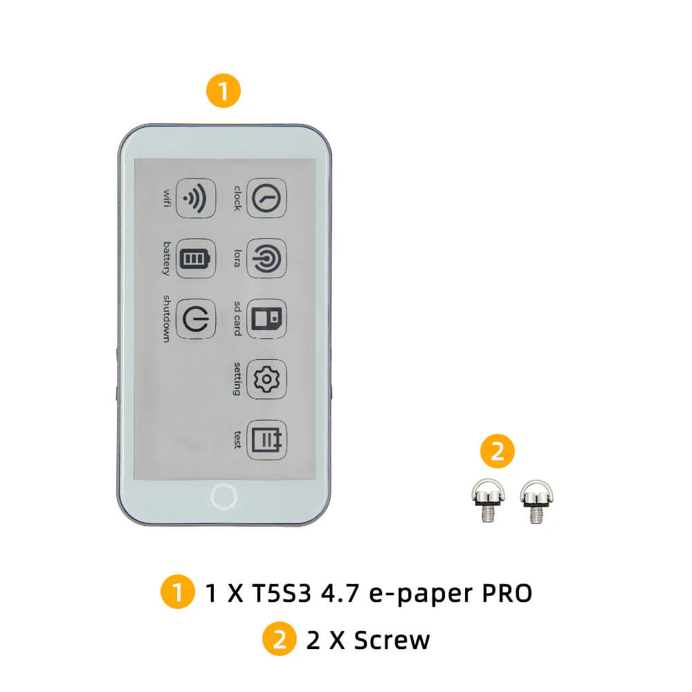LILYGO T5 E‑Paper S3 Pro ESP32‑S3 4.7" LoRa Wi‑Fi BLE IoT Dev Kit-7