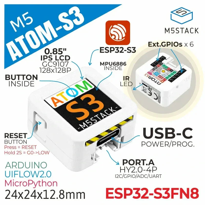 M5Stack ATOMS3 Dev Kit w/ 0.85-inch Screen-3